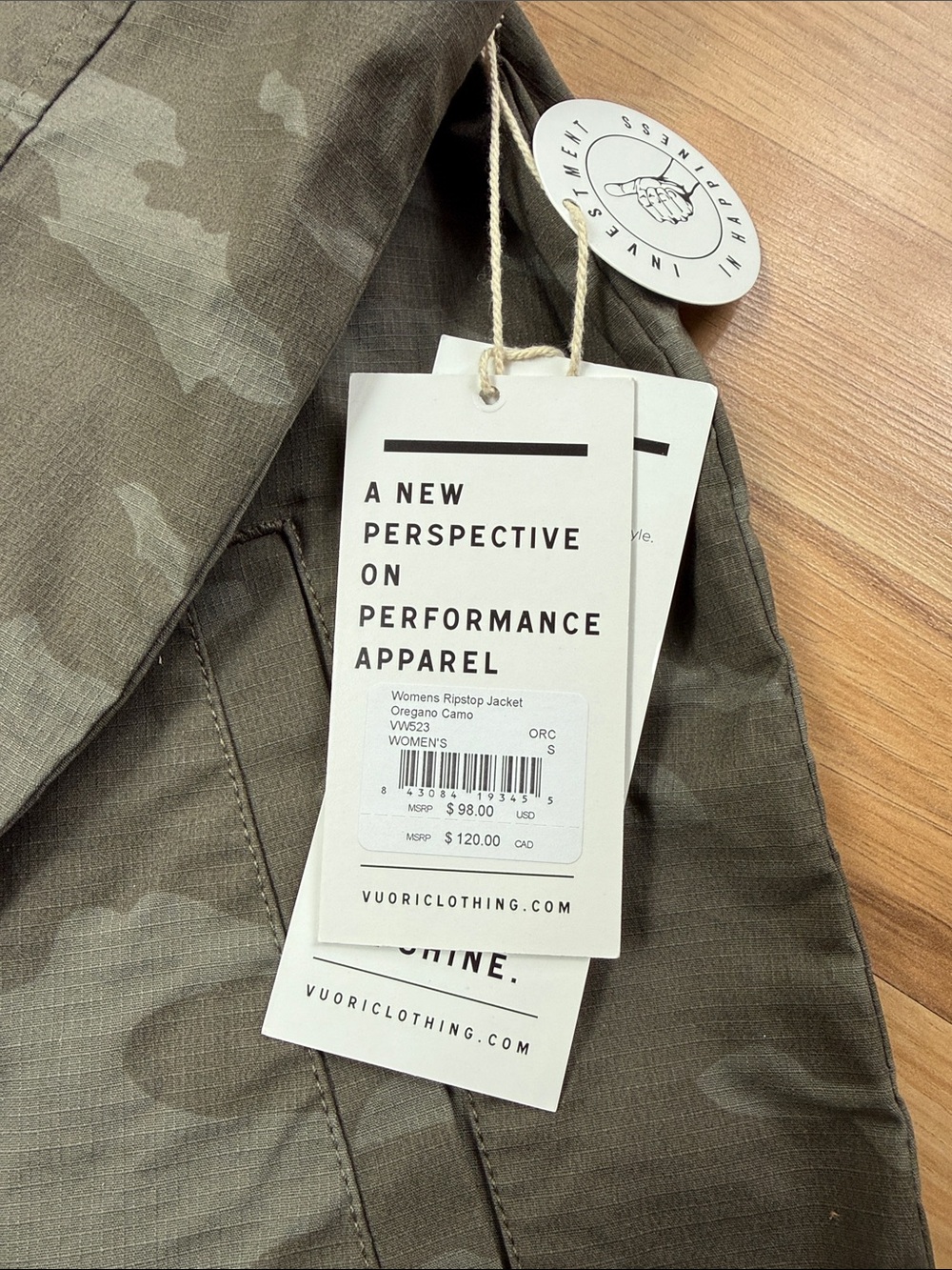 Woman’s Ripstop Jacket Oregano Camo 
Size Small,NWT
